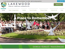 Tablet Screenshot of lakewoodcemetery.org